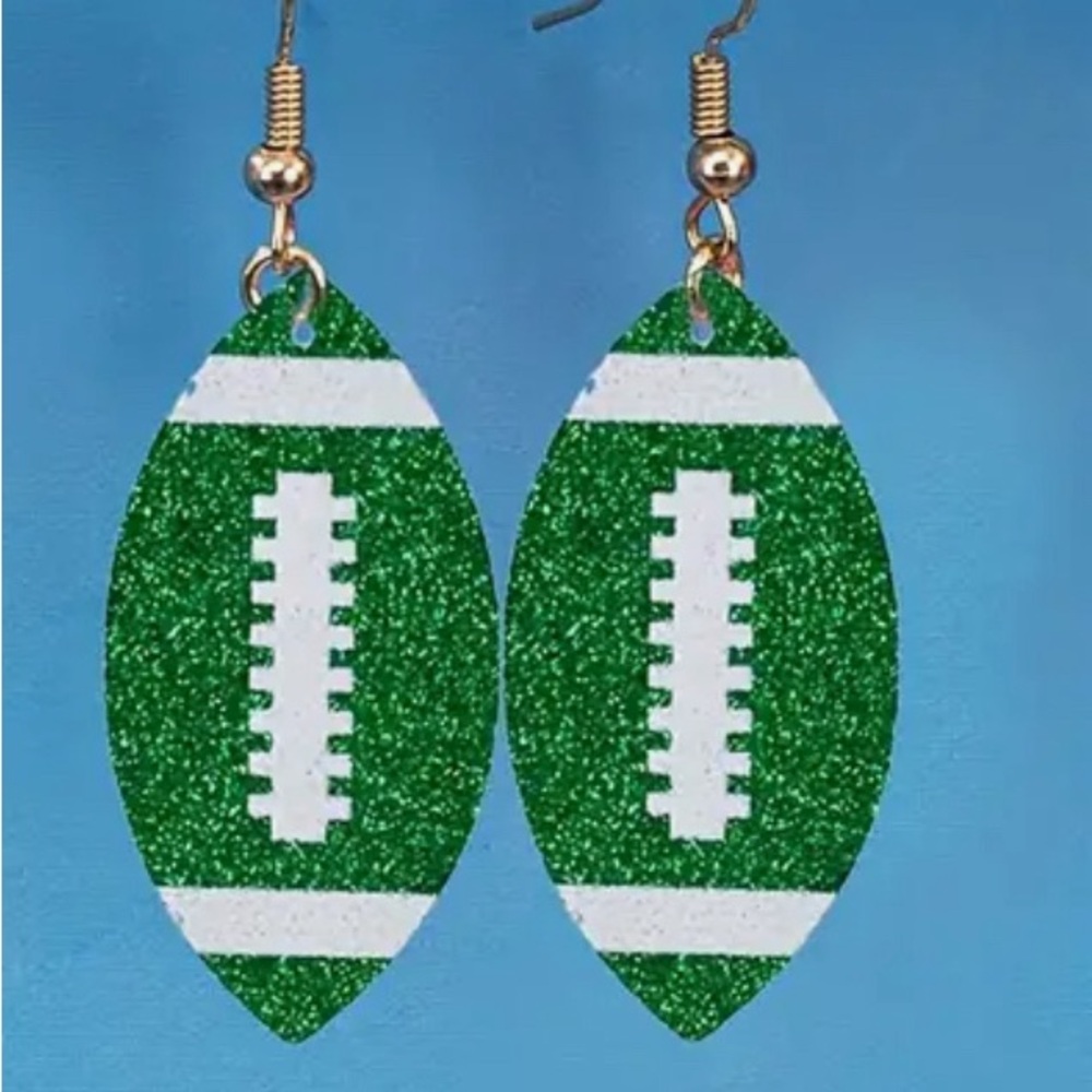 NWT GAME DAY GLITTERING FOOTBALL EARRINGS